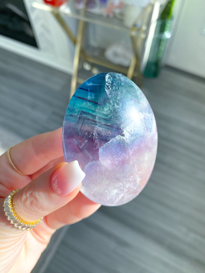Rainbow Fluorite Palm 