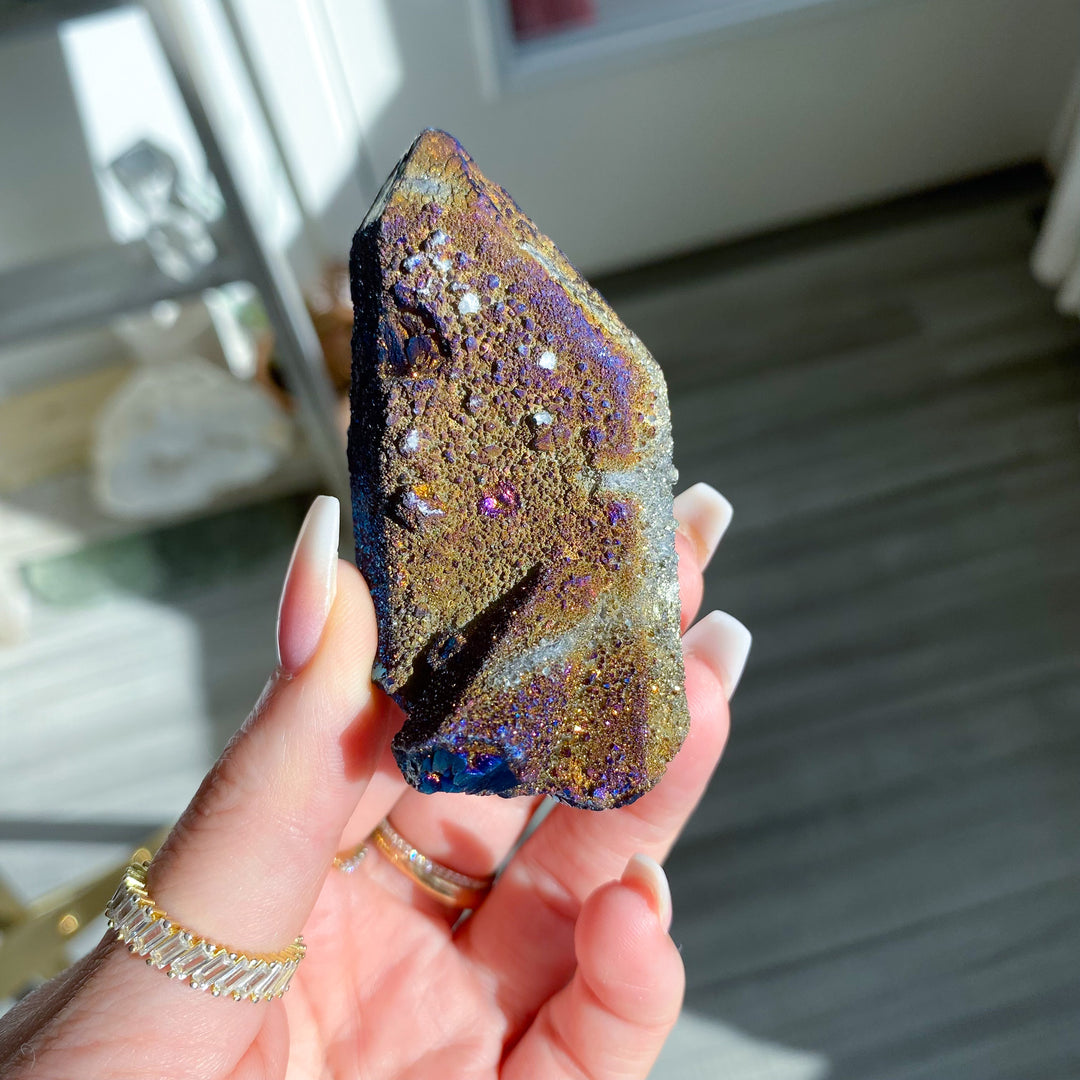 Sugar Titanium Aura Quartz Point 