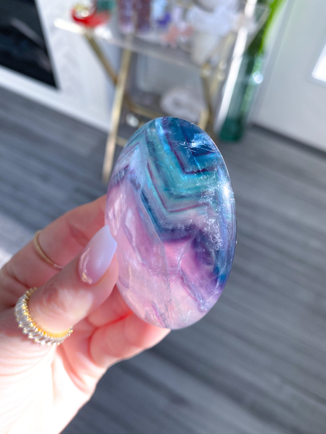 Rainbow Fluorite Palm 