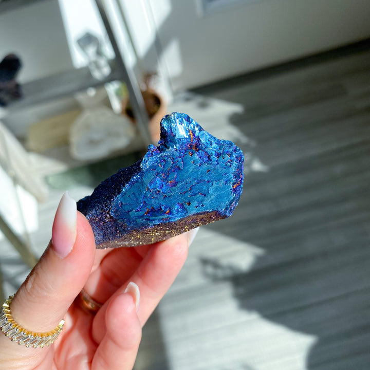 Sugar Titanium Aura Quartz Point 