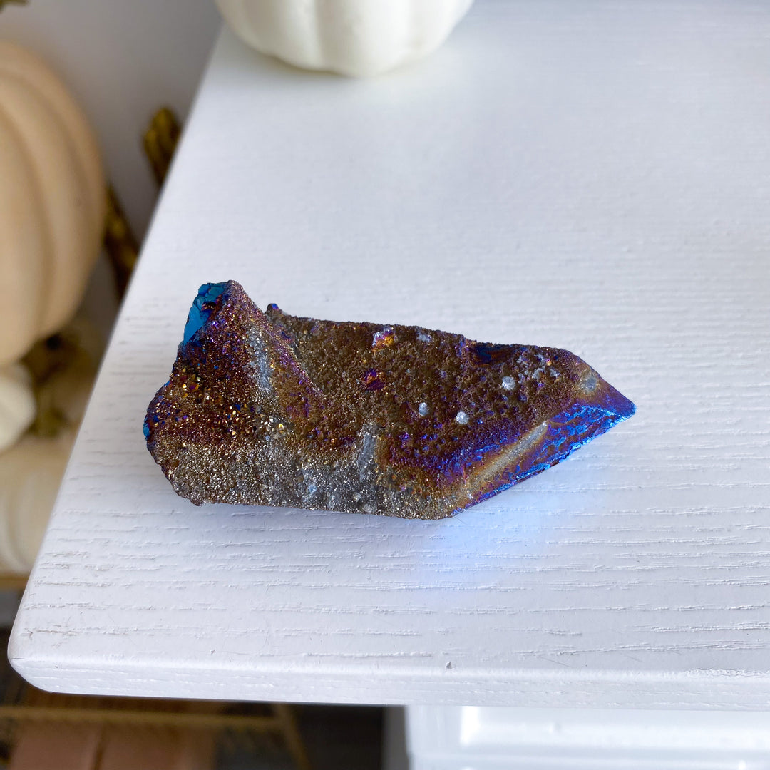 Sugar Titanium Aura Quartz Point 