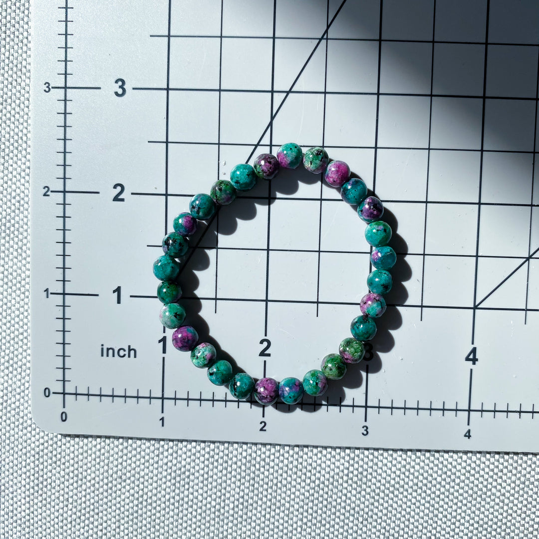 Petite Ruby Zoisite Stretch Bracelet 7mm