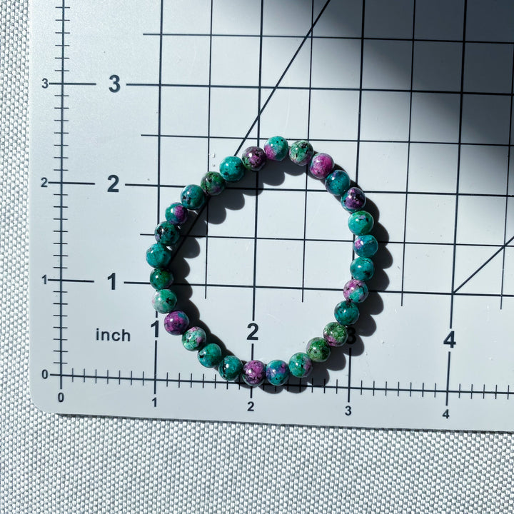 Petite Ruby Zoisite Stretch Bracelet 7mm