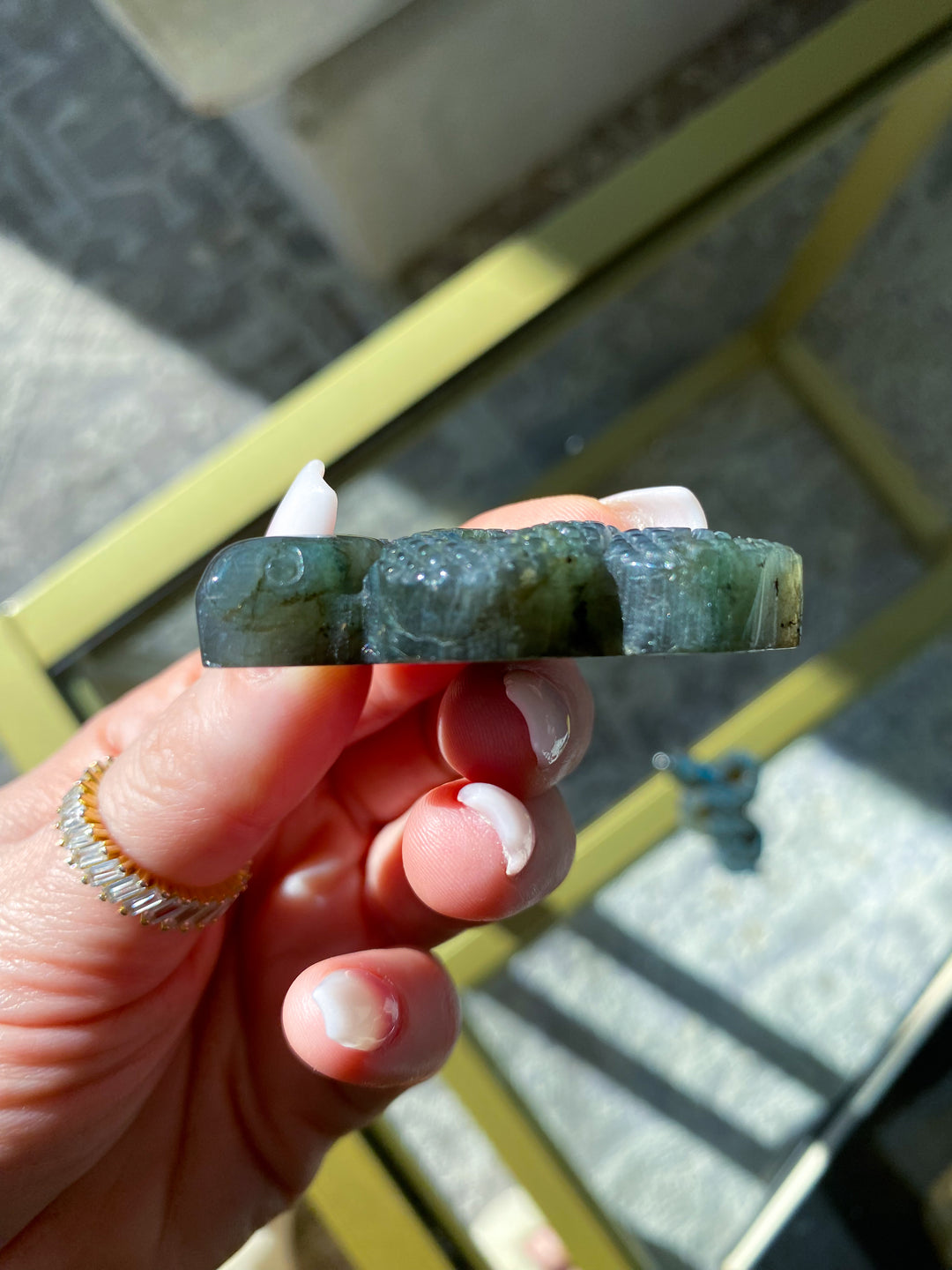 Labradorite Snake Carving