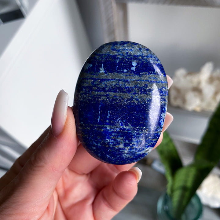 Large Lapis Lazuli Palm Stone B Quality