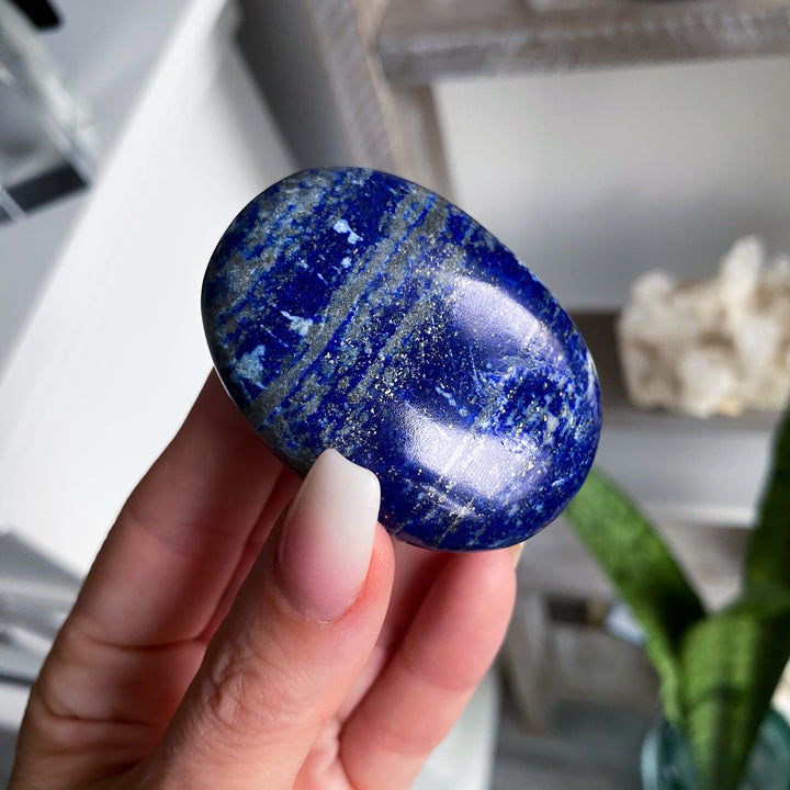 Large Lapis Lazuli Palm Stone B Quality