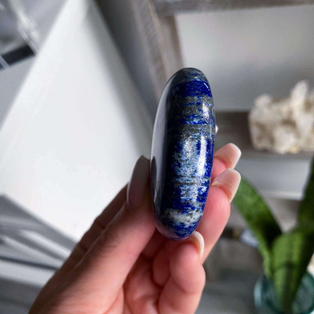 Large Lapis Lazuli Palm Stone B Quality
