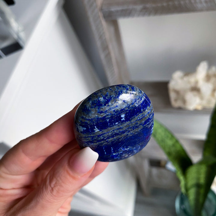 Large Lapis Lazuli Palm Stone B Quality