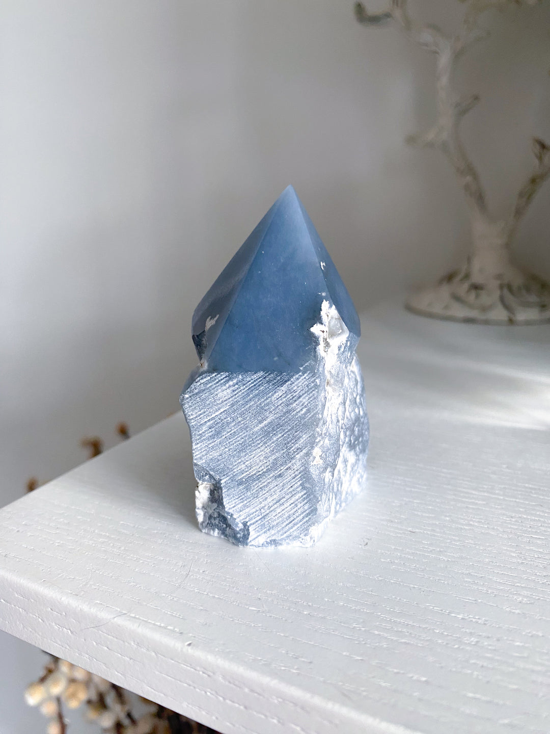 Angelite Crystal Top Polish Point #8 - Get Exact Item