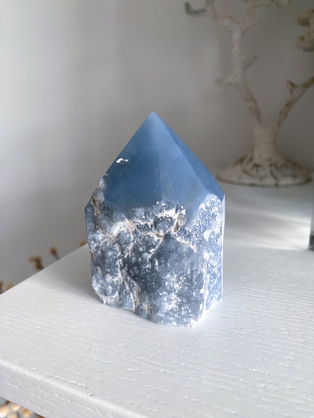 Angelite Crystal Top Polish Point #8 - Get Exact Item