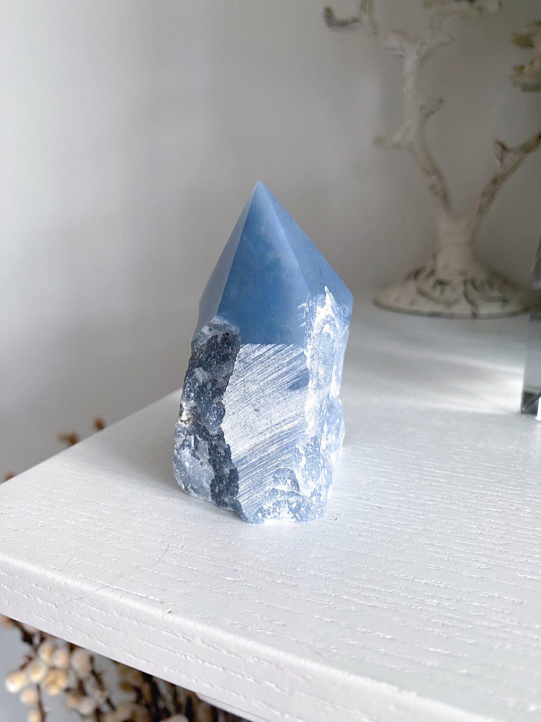 Angelite Crystal Top Polish Point #8 - Get Exact Item