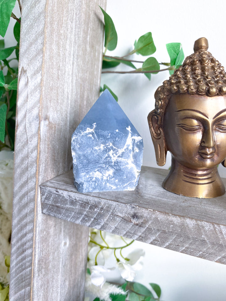 Angelite Crystal Top Polish Point #8 - Get Exact Item