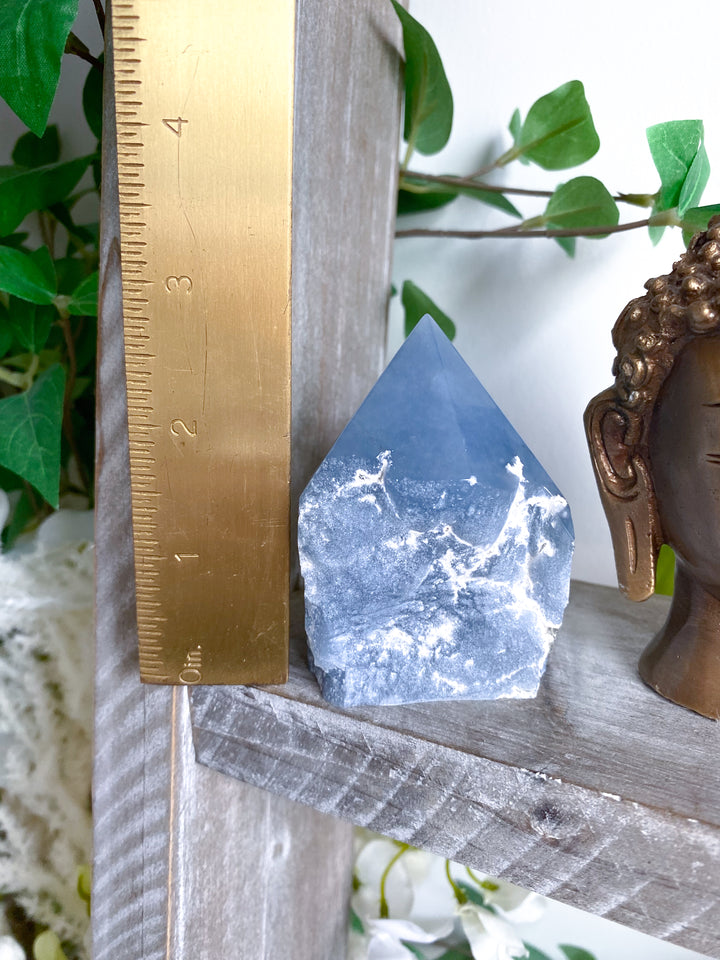 Angelite Crystal Top Polish Point #8 - Get Exact Item