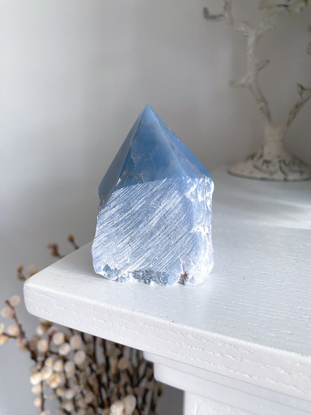 Angelite Crystal Top Polish Point #7