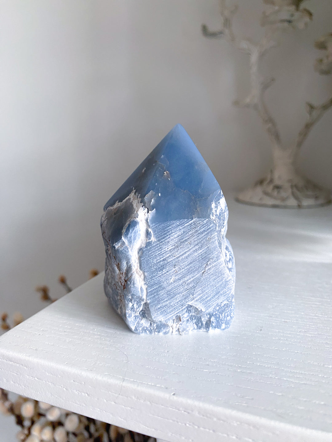 Angelite Crystal Top Polish Point #7