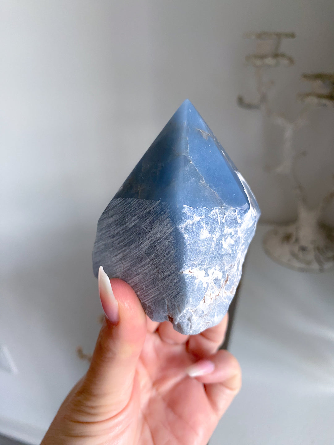 Angelite Crystal Top Polish Point #7