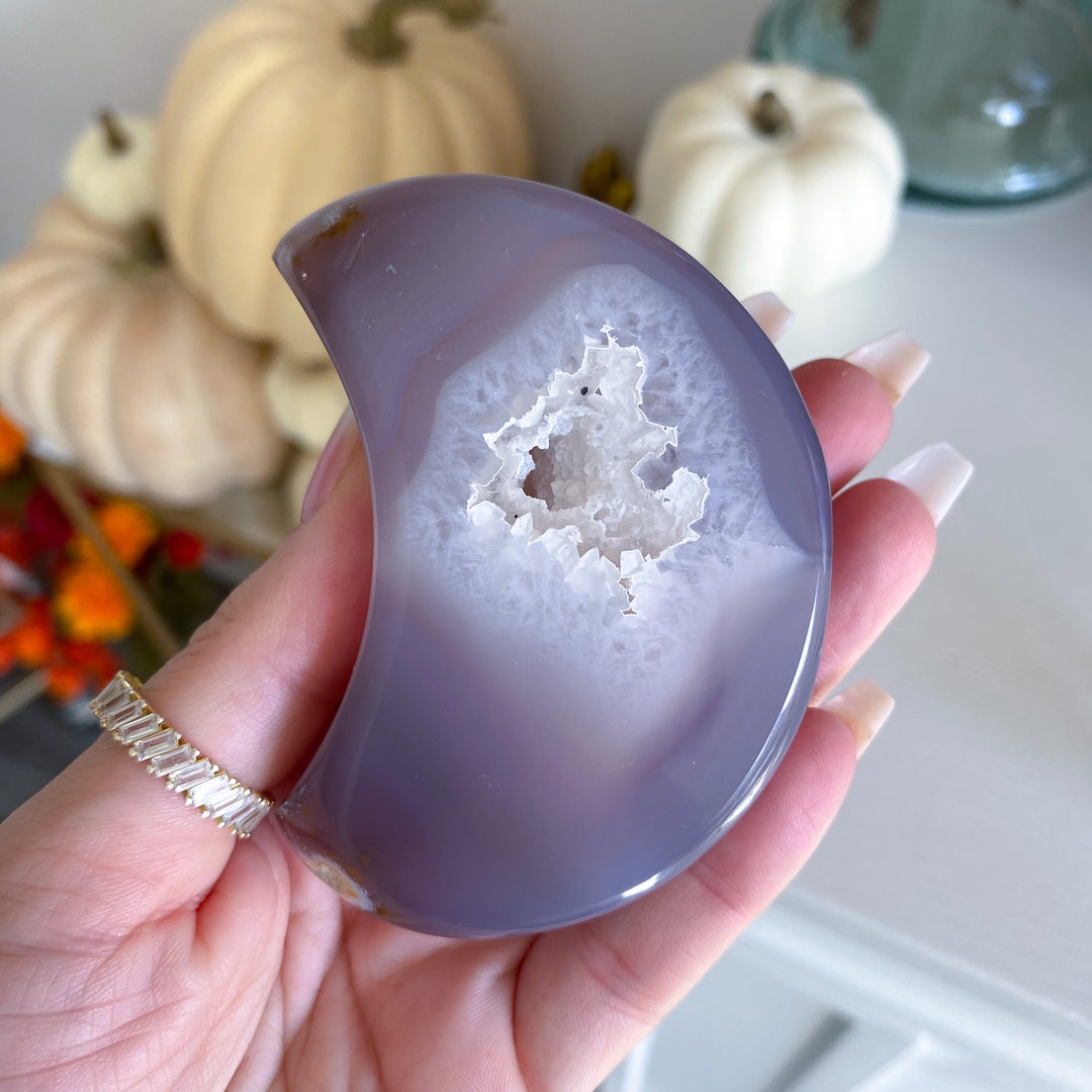 Imperfect Druzy Agate Moon 