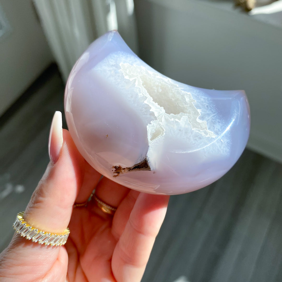 Imperfect Druzy Agate Moon 