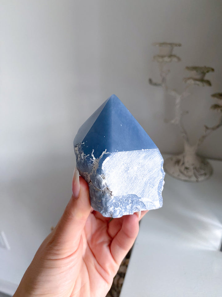 Angelite Crystal Top Polish Point #1