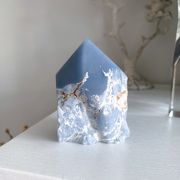 Angelite Crystal Top Polish Point #3