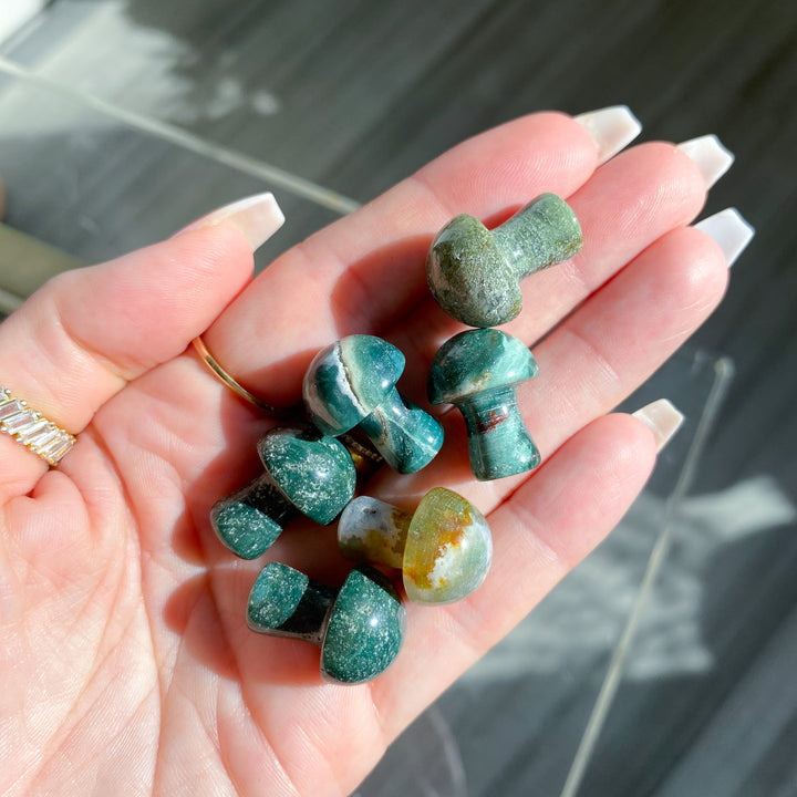Moss Agate Mini Mushroom