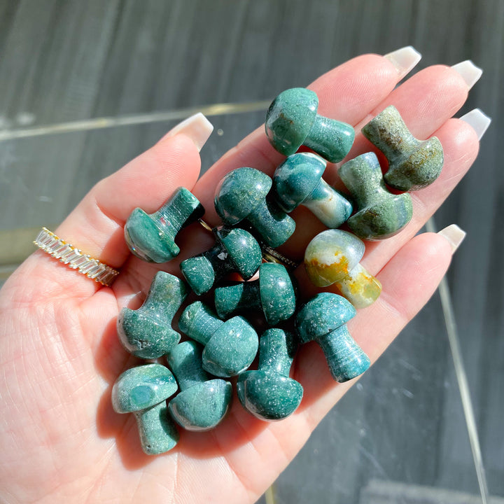 Moss Agate Mini Mushroom
