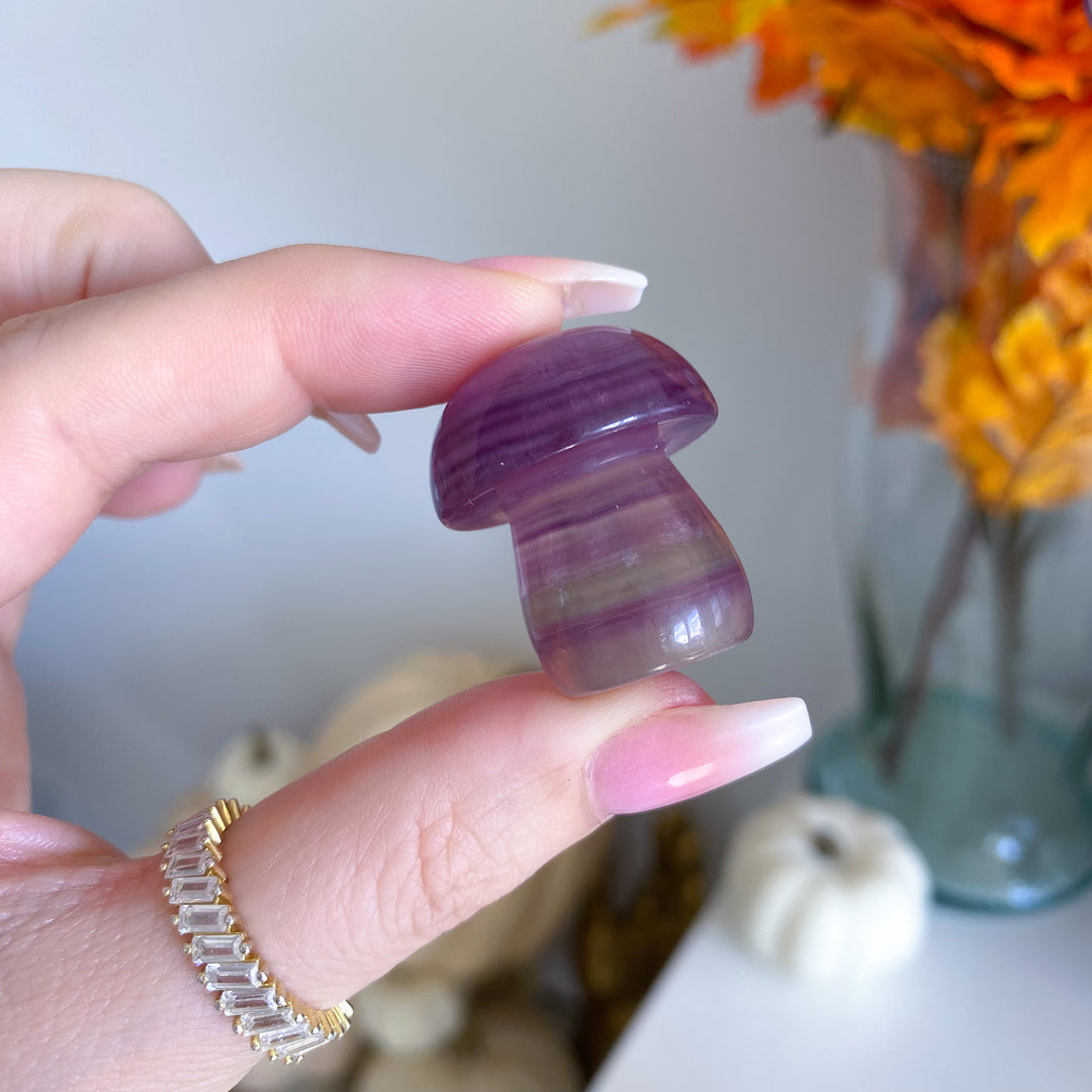 Small Purple Fluorite Mushroom