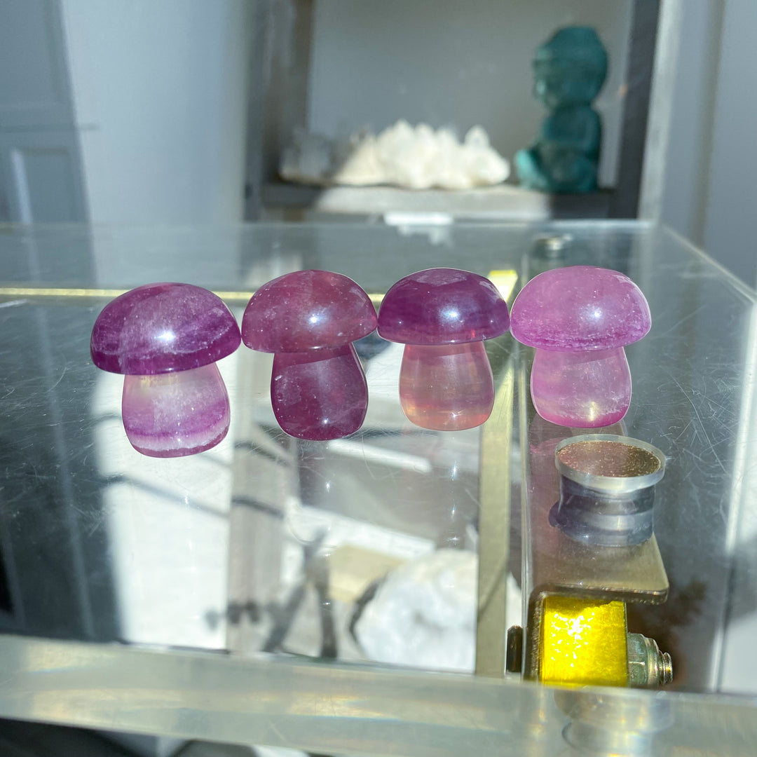 Small Purple Fluorite Mushroom