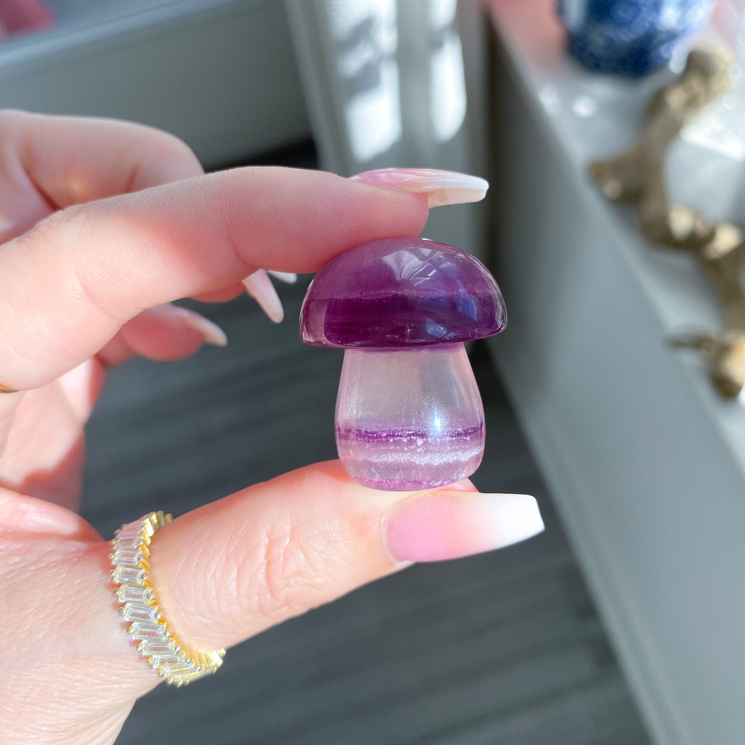 Small Purple Fluorite Mushroom