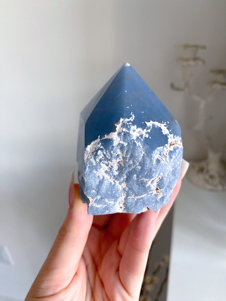Unique Angelite Top Polish Point #9