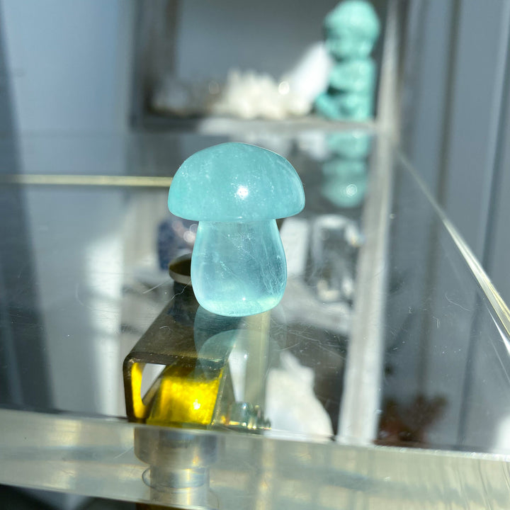 Small Green Fluorite Mushroom 