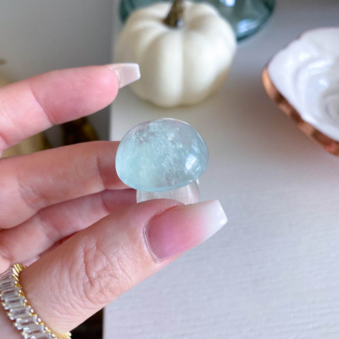 Small Green Fluorite Mushroom 