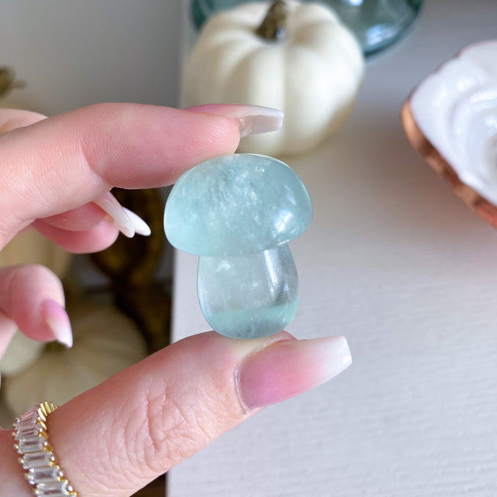 Small Green Fluorite Mushroom 