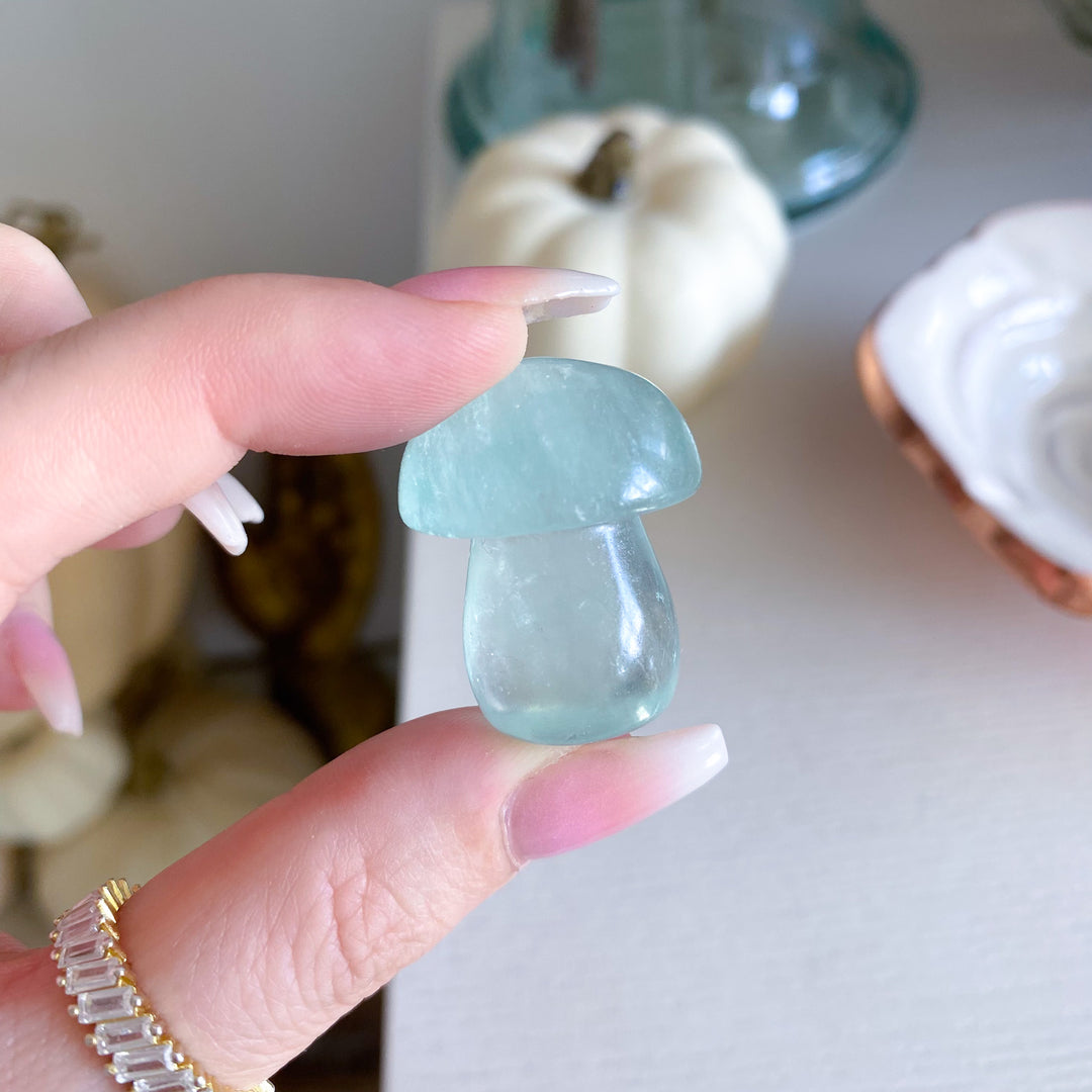 Small Green Fluorite Mushroom 