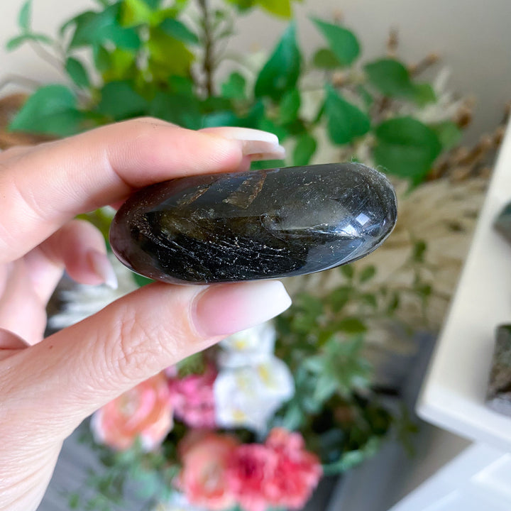 Blue, Yellow Labradorite Palm Stone 