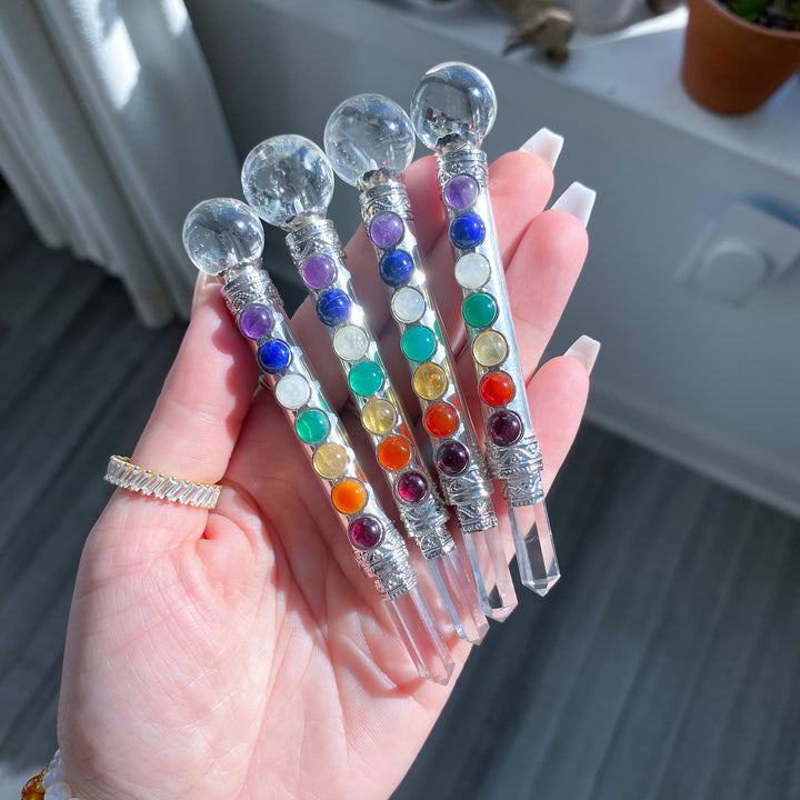 Sterling Silver Chakra Wand
