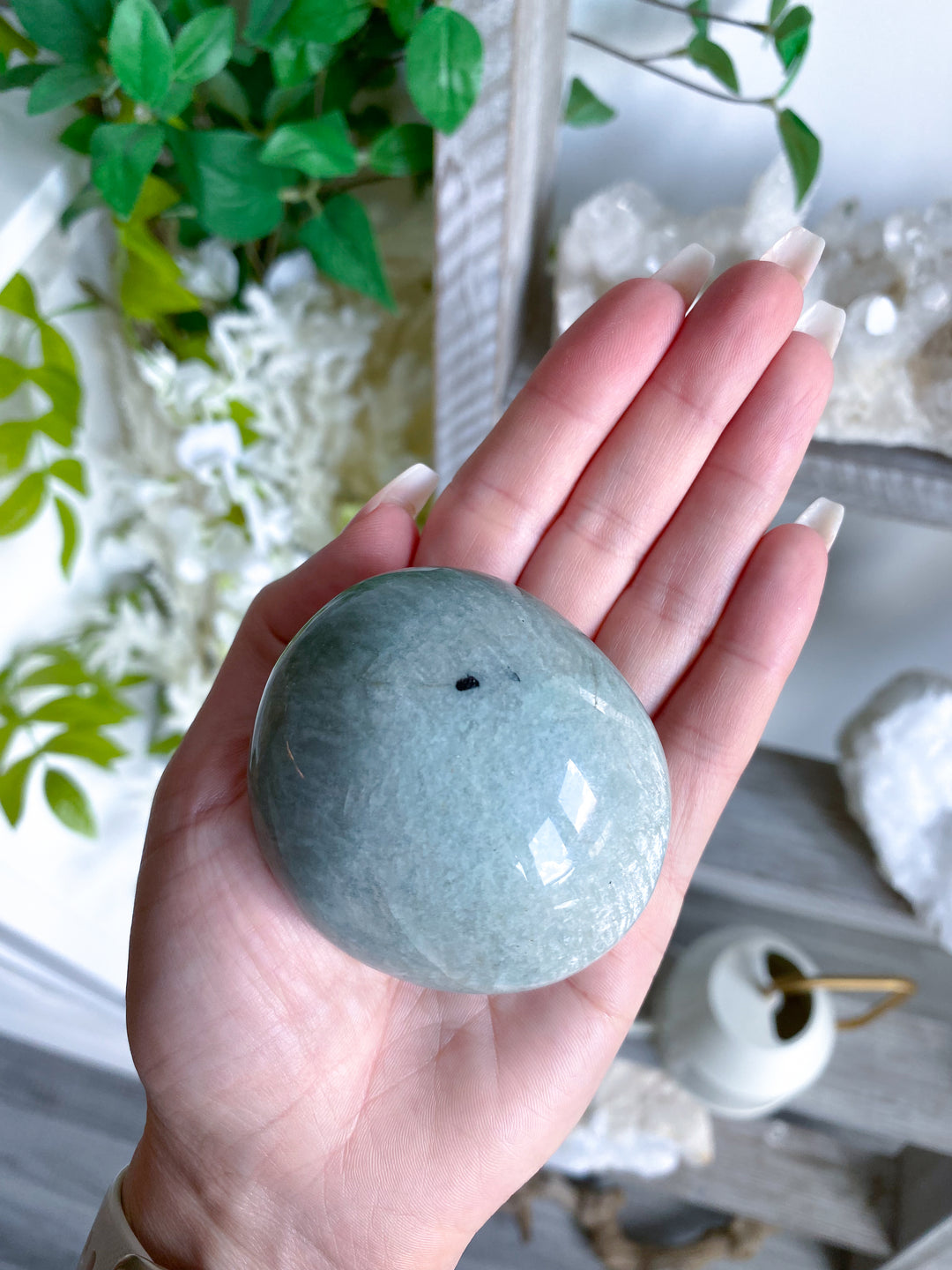 Round Amazonite Palm #2 w/ Sheen