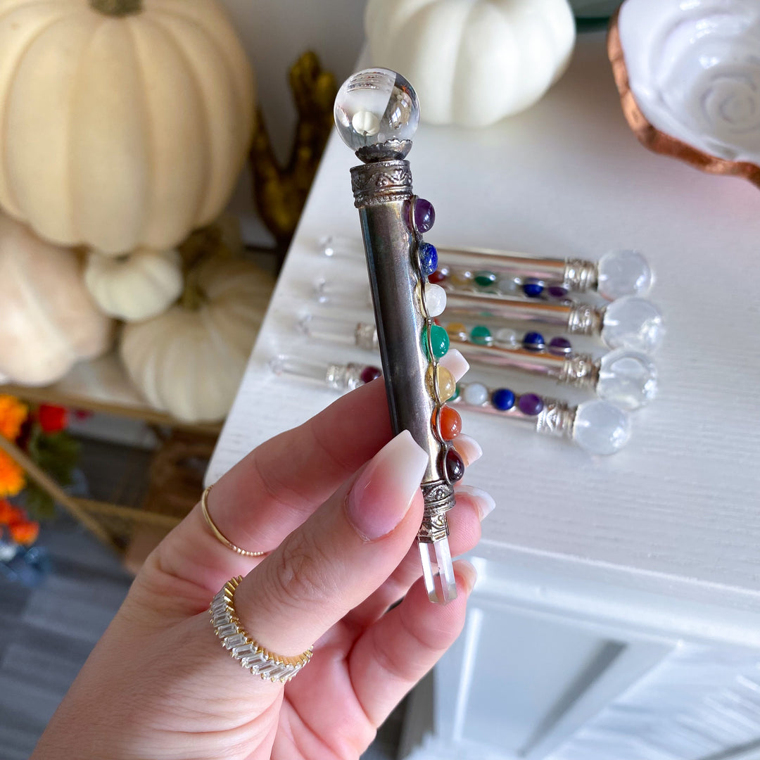 Sterling Silver Chakra Wand