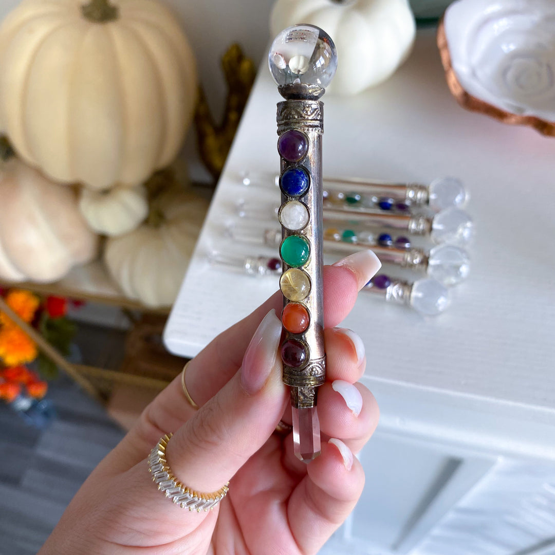 Sterling Silver Chakra Wand