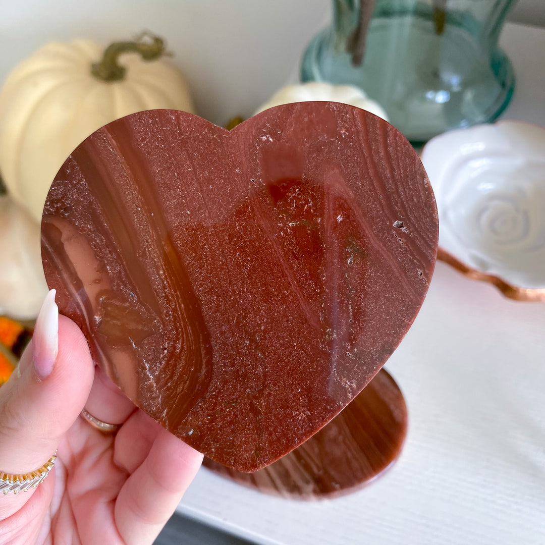 Petrified Wood Heart Coaster - Choose Your Piece