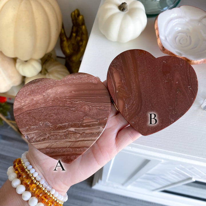 Petrified Wood Heart Coaster - Choose Your Piece