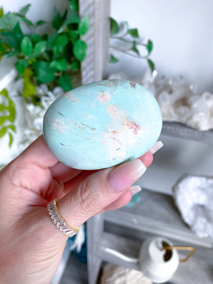 Unique Turquoise Palm Stone #10
