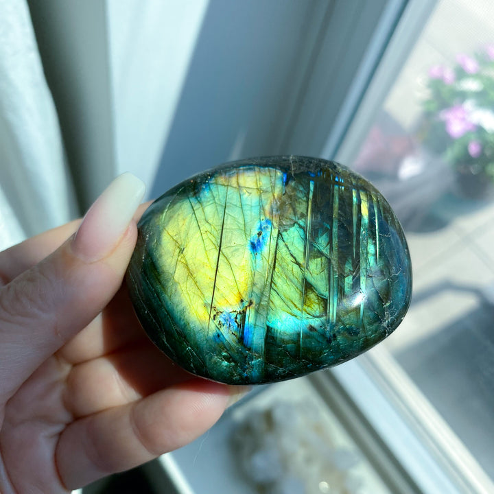 Tiger Blood Labradorite Palm 