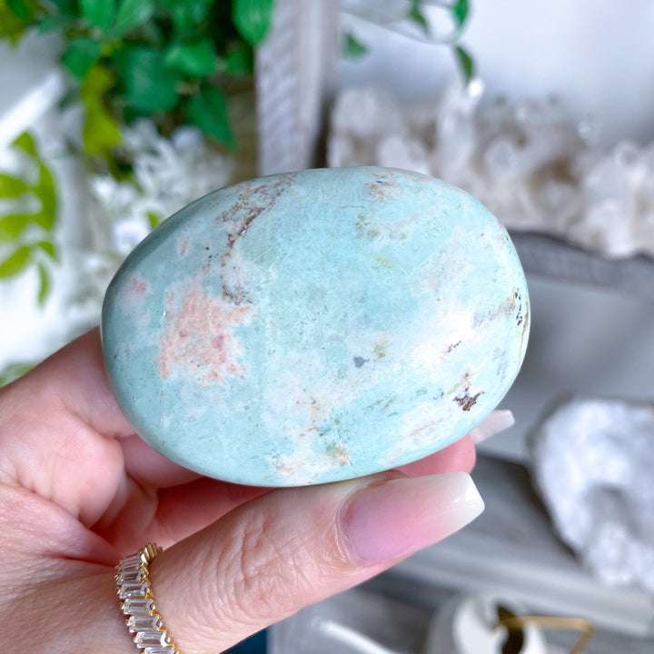 Unique Turquoise Palm Stone #10