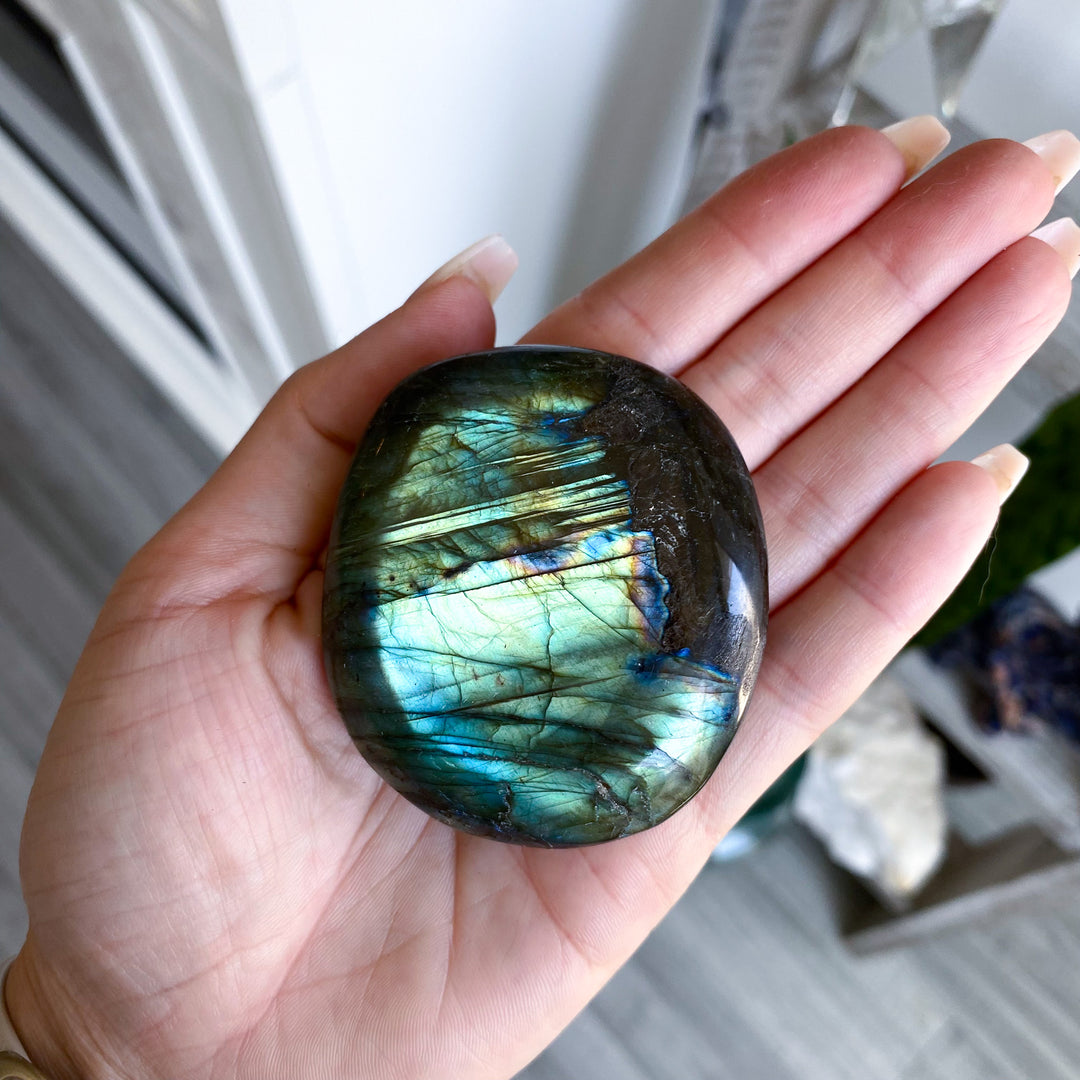 Tiger Blood Labradorite Palm 
