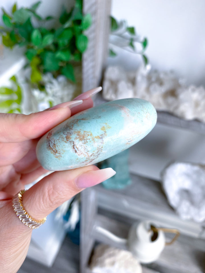 Unique Turquoise Palm Stone #10