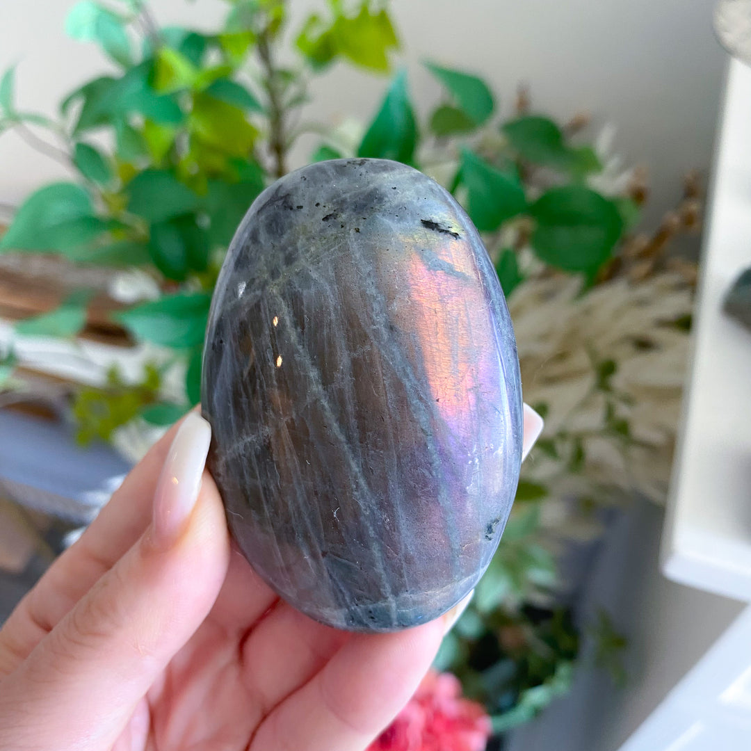 Large Sunset Labradorite Palm Stone 