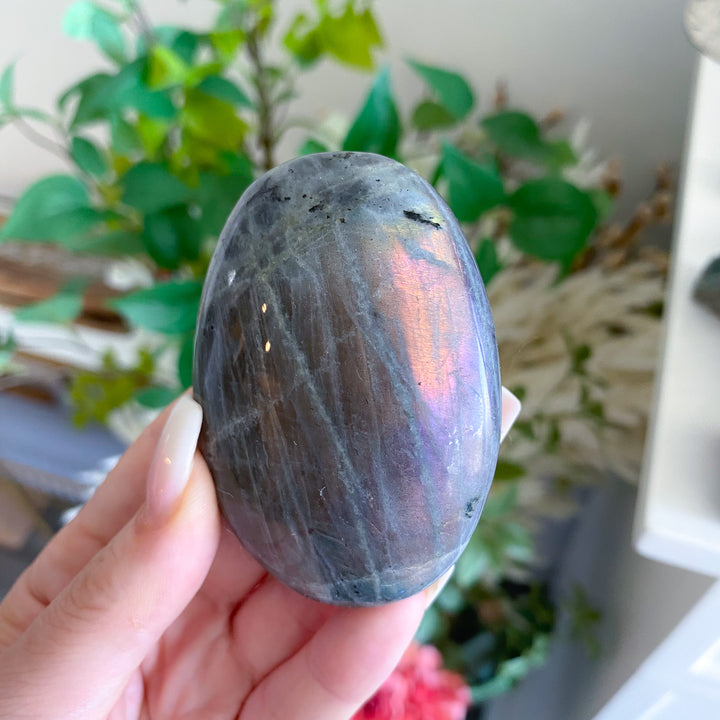 Large Sunset Labradorite Palm Stone 
