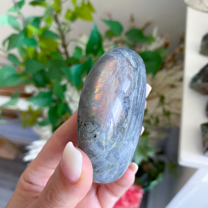 Large Sunset Labradorite Palm Stone 