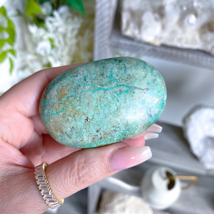 Unique Turquoise Palm Stone #6